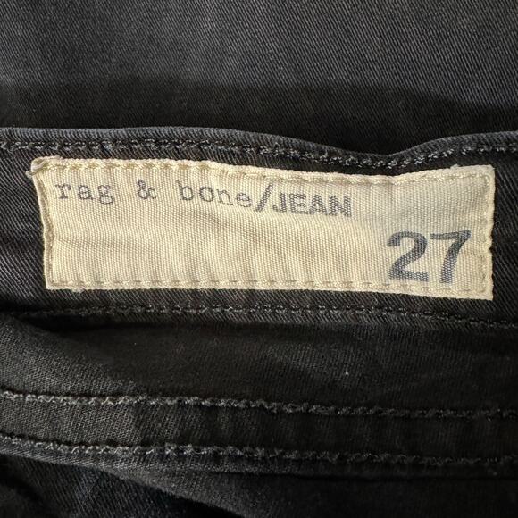 Rag & Bone SZ 27 Jeggings Jeans Chevron Ombre Stretch Low-Rise Pockets Zip Black - Picture 10 of 11